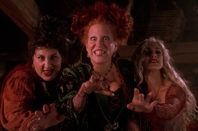 The Sanderson sisters from Hocus Pocus 