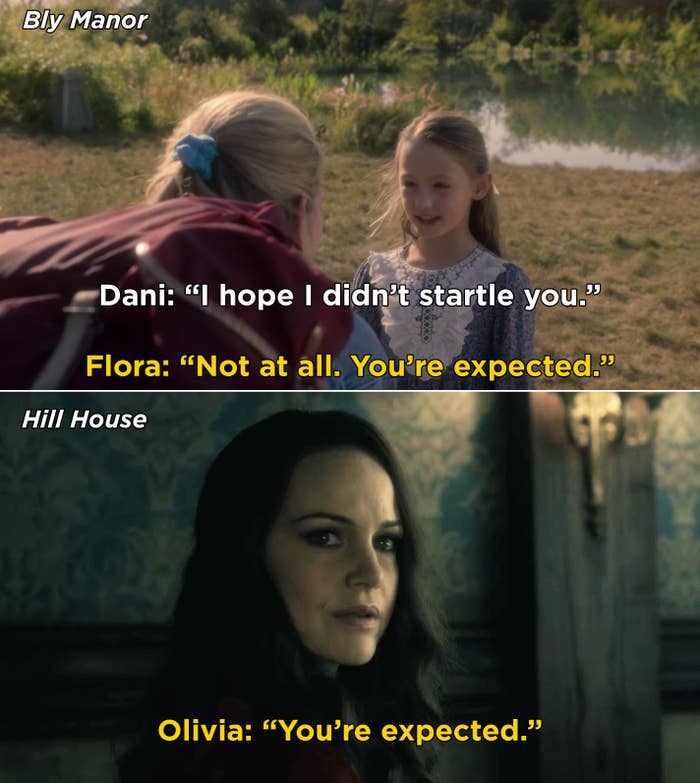 Flora telling Dani, &quot;You&#x27;re expected&quot; and Olivia saying the same thing