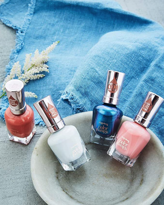 A product shot of the Sally Hansen nail polishes