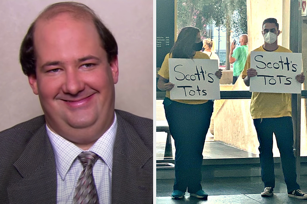 Kevin From "The Office" Came Across People Holding "Scott's Tots" Signs And Things Took A Hilarious Turn