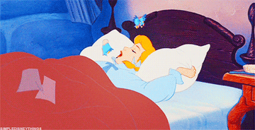 Cinderella in her bed 