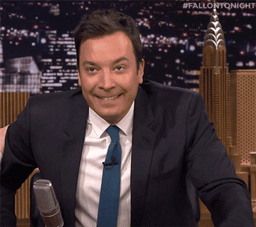 Jimmy Fallon fist pumping and saying &quot;Yes!&quot;