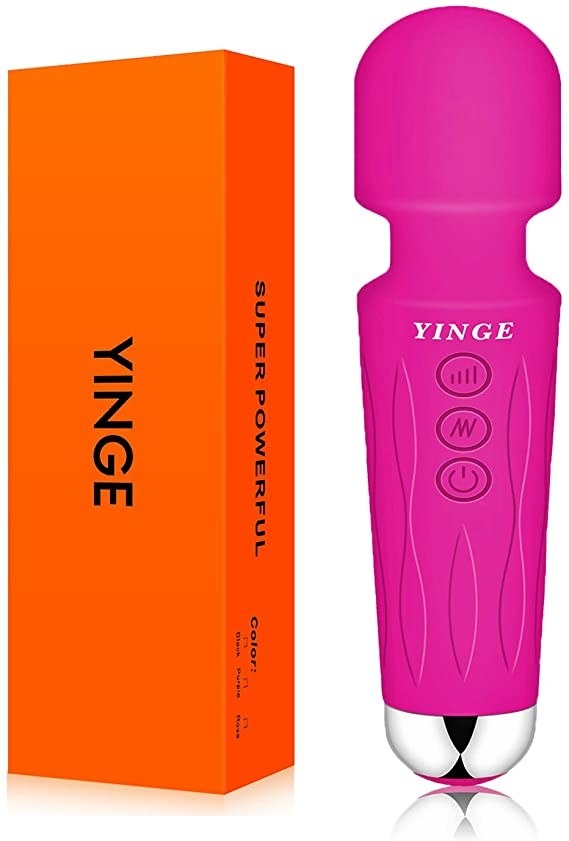 The YINGE Mini Wand Massager and its packaging