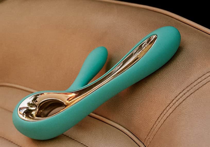 The rabbit vibrator on a car seat