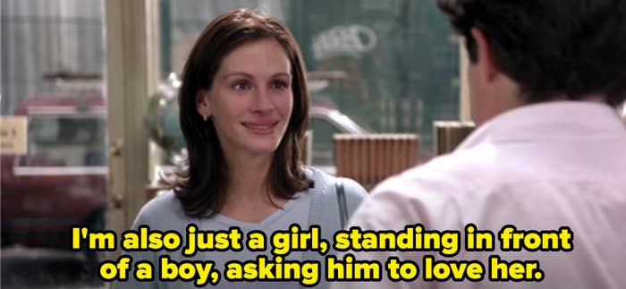 Anna telling Will she's just a girl, standing in front of a boy, asking him to love her