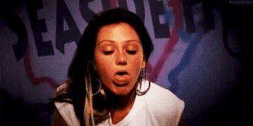 JWoww gagging with disgust GIF