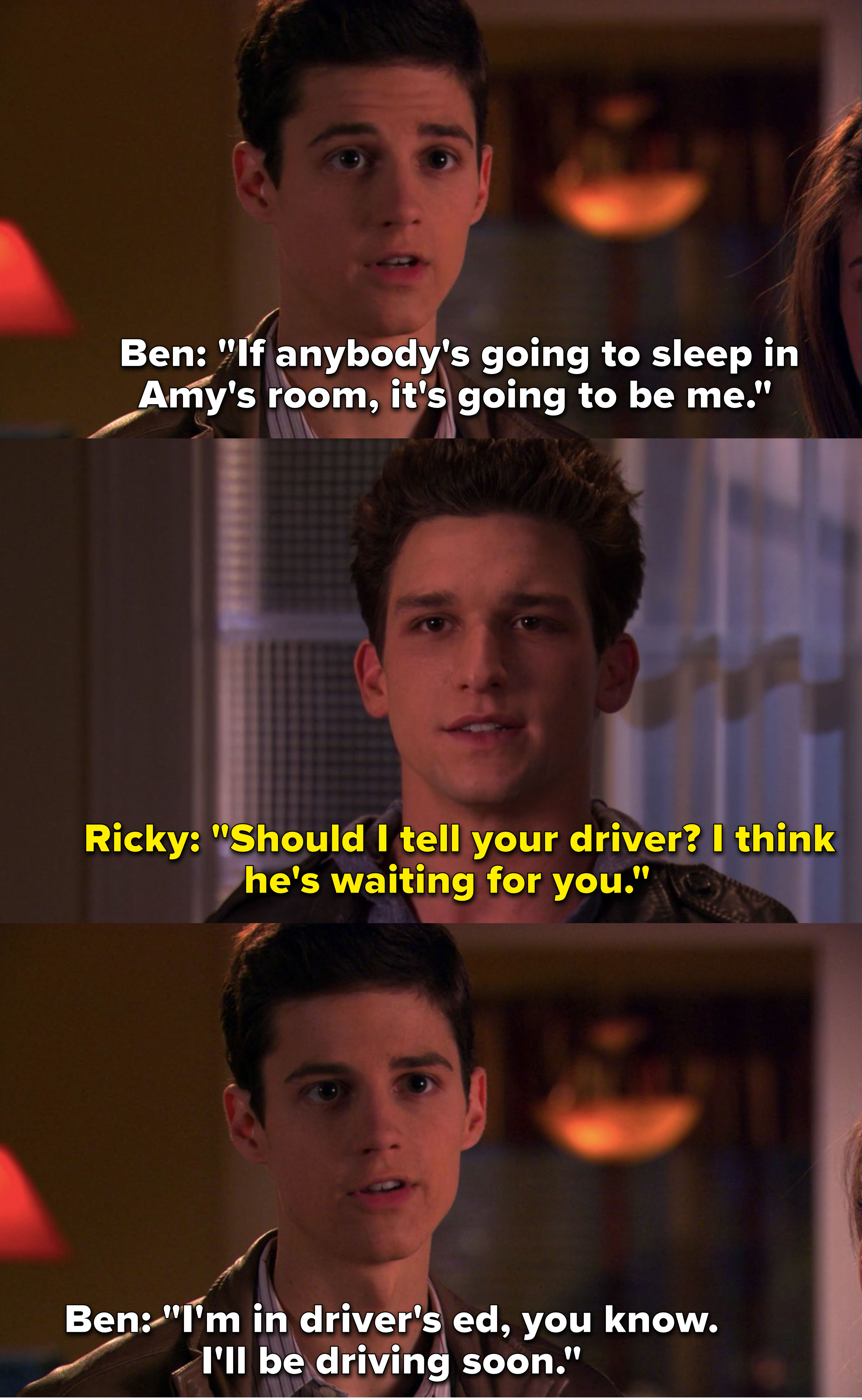 Ben tries to one-up Ricky by bragging that he&#x27;s in driver&#x27;s ed
