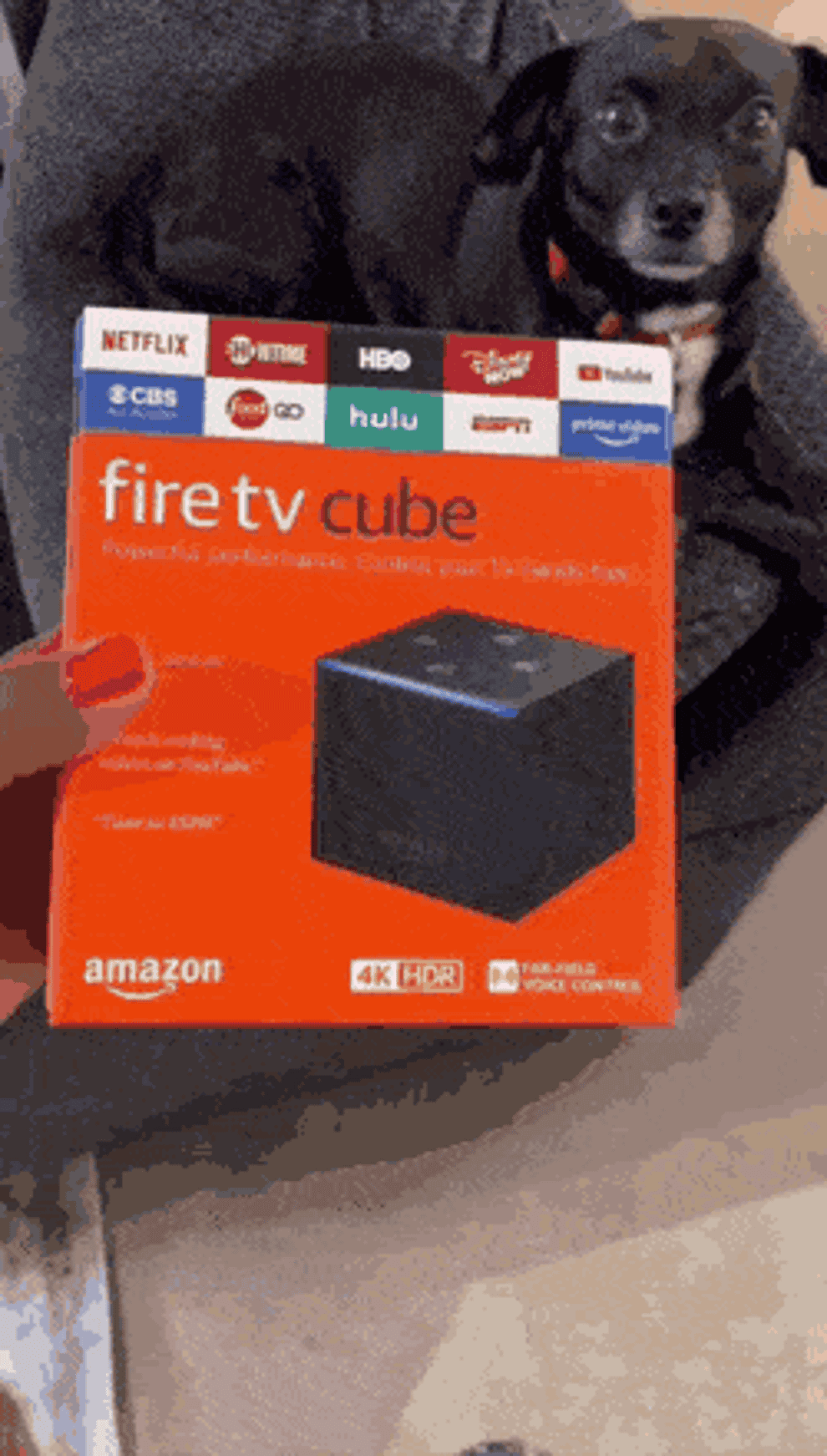 A gif of the Fire TV Cube.