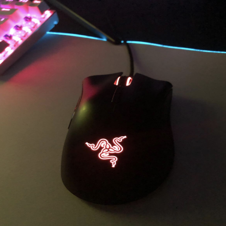 a reviewer's mouse glowing red