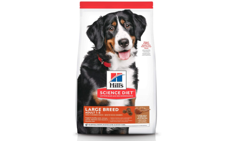 A bag of large breed dog food from Hill&#x27;s Science Diet