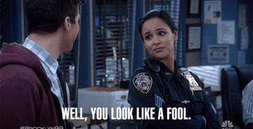 Amy from Brooklyn Nine-Nine saying &quot;Well, you look like a fool&quot;