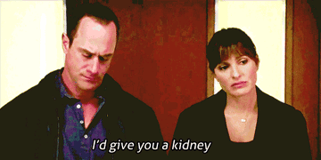 Stabler telling Benson he would give her a kidney