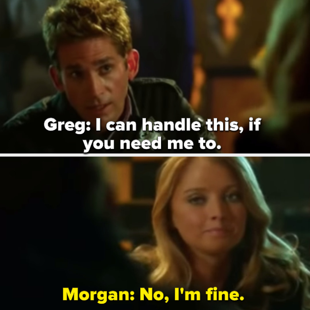 Greg offering support to Morgan