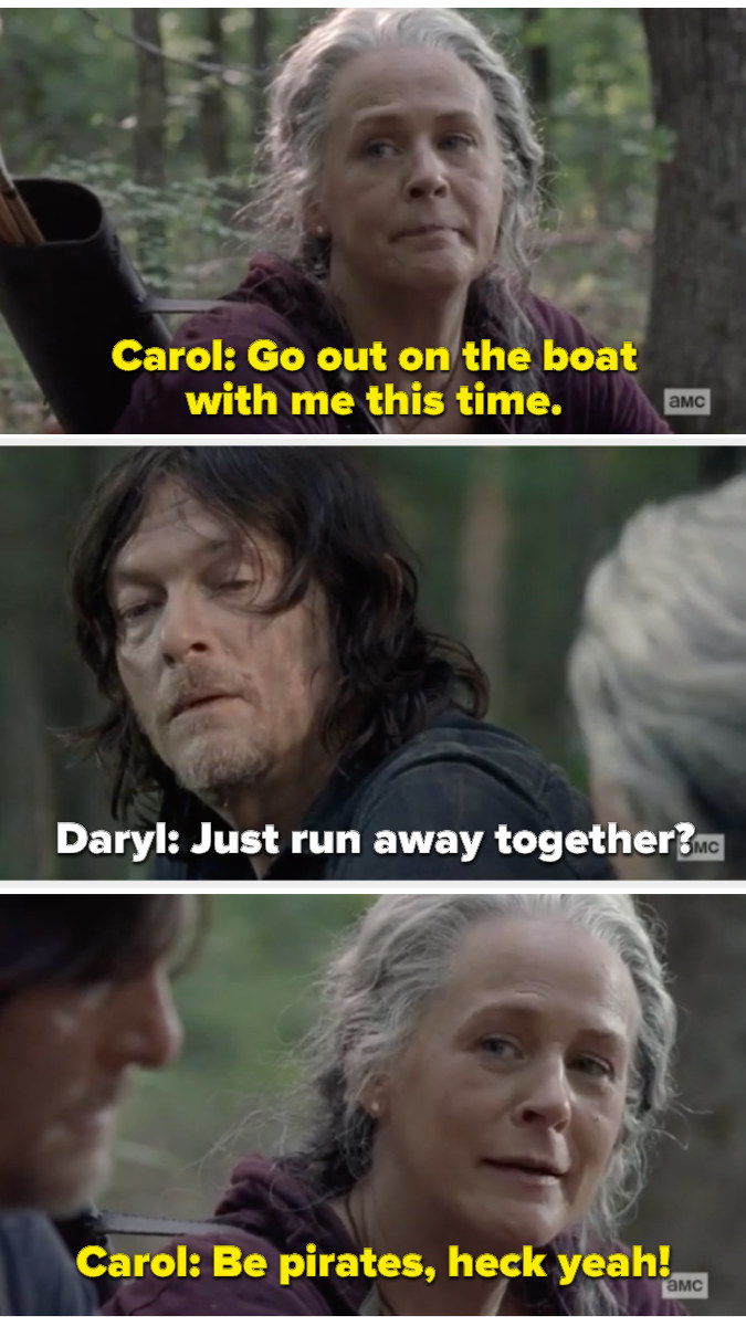 Carol asking Darryl to run away with her