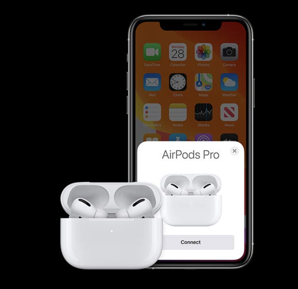 AirPods Pro next to an iPhone 