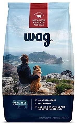 the bag of dog food