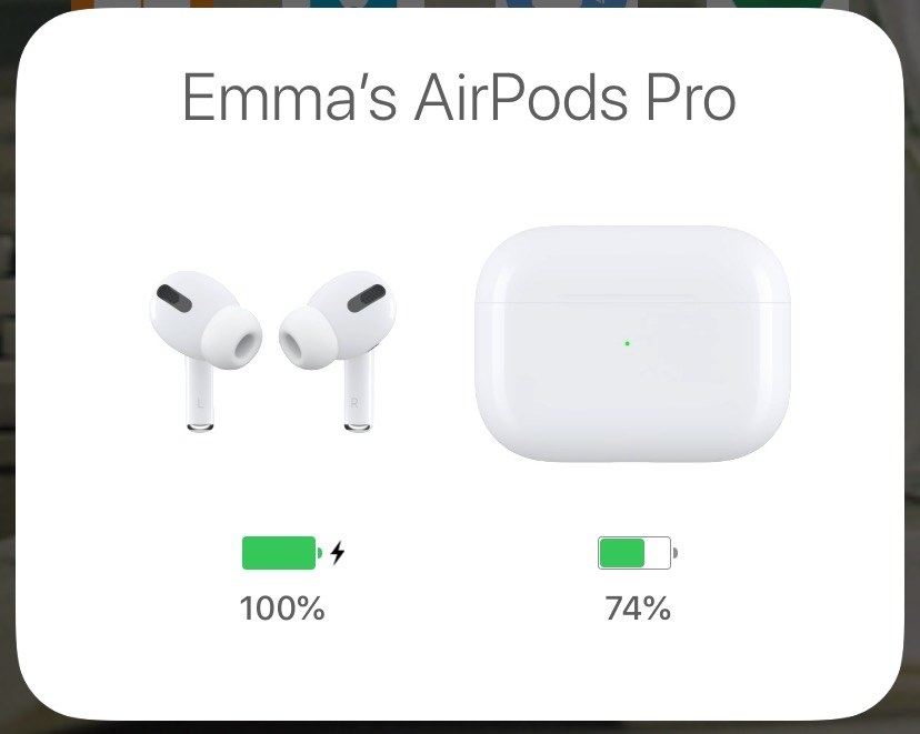 截图显示的AirPods pro在手机屏幕上