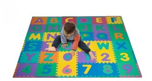 Alphabet and number puzzle mat for kids