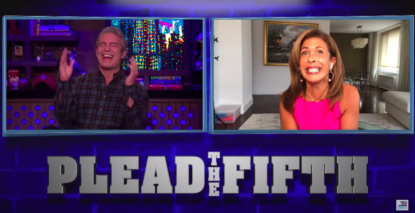 Hoda Kotb playing &quot;Plead the Fifth&quot; with Andy Cohen