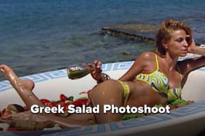 Greek salad photoshoot from "America's Next Top Model"