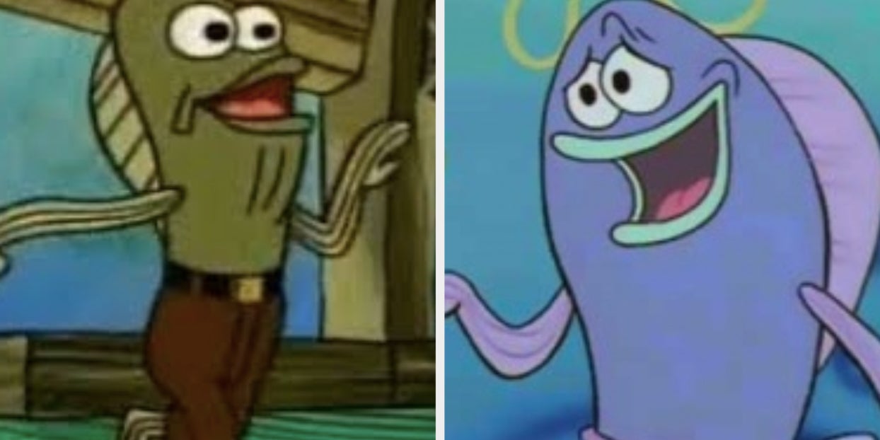 bob esponja peces personajes tristes