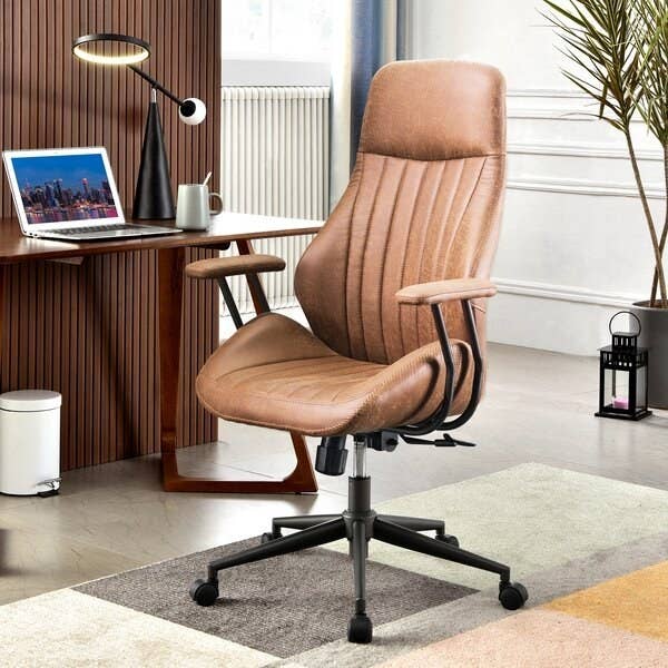Brown office chair.