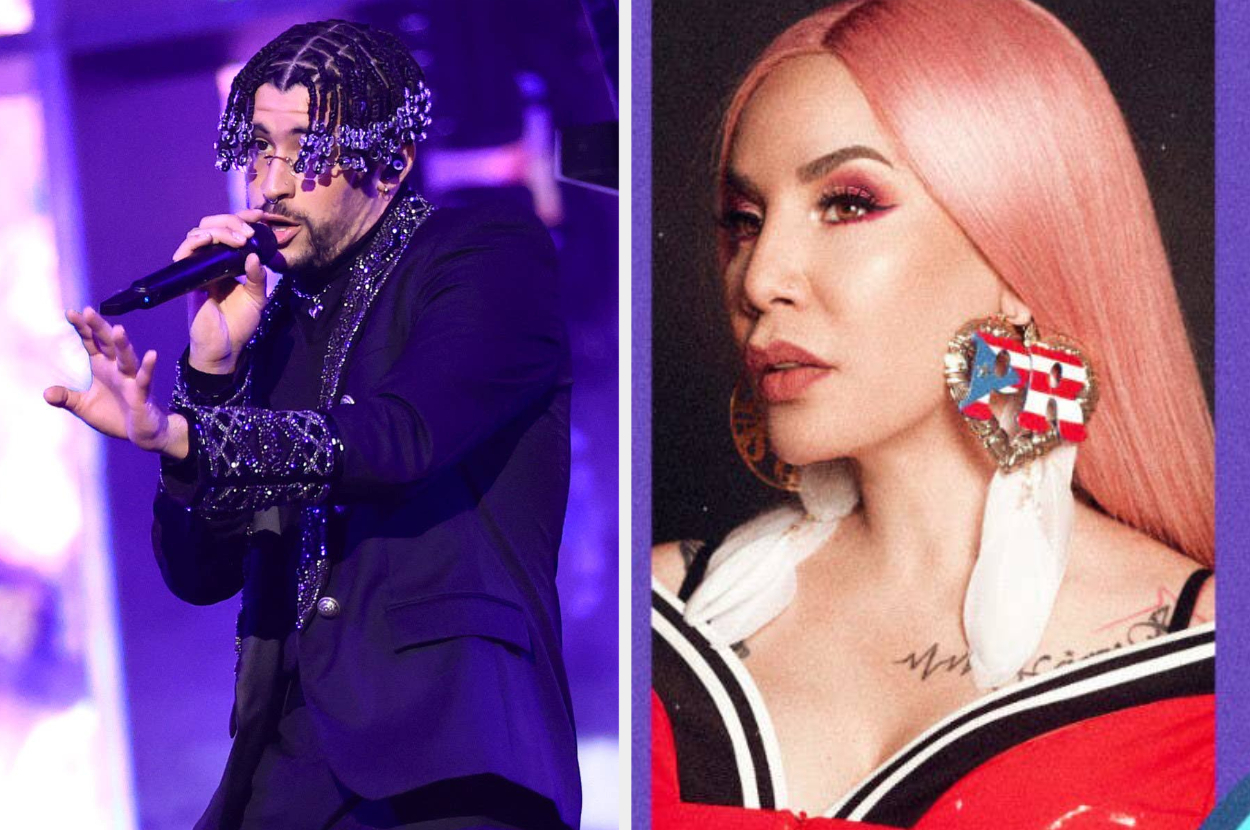 Bad Bunny and Ivy Queen side-by-side.