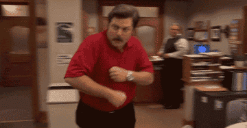 Ron from Parks &amp;amp; Rec dancing 