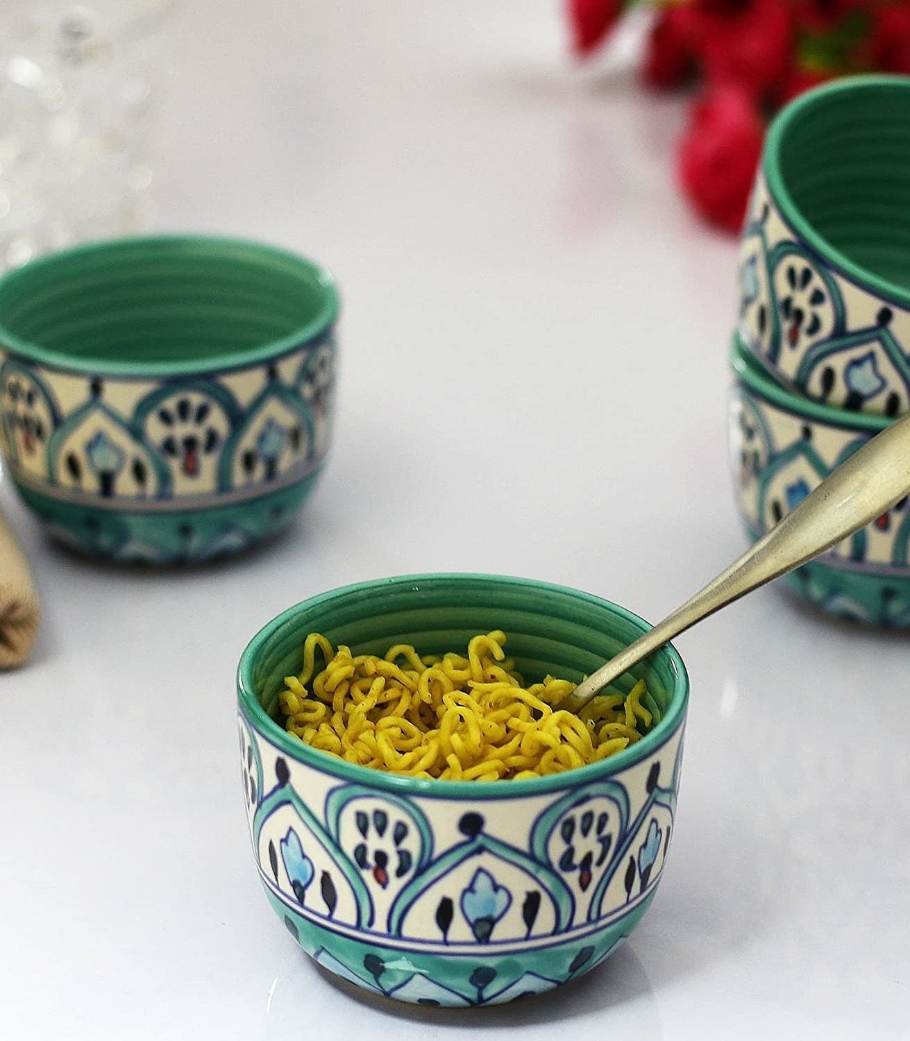 The bowl with Maggie in it.