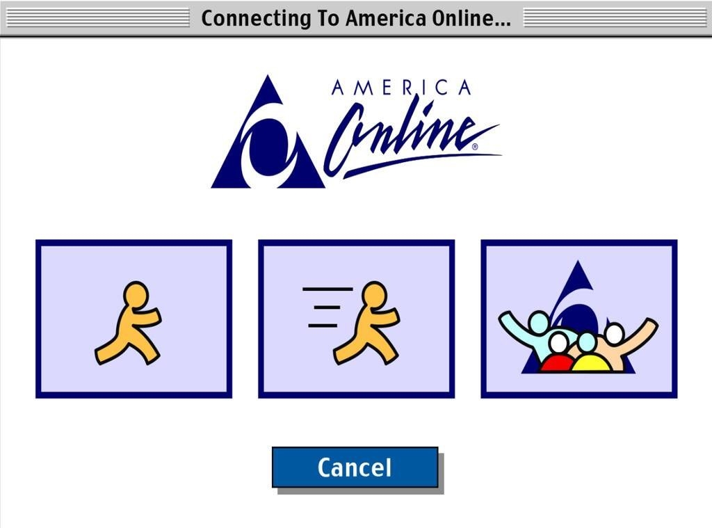 A photo of AOL connecting page