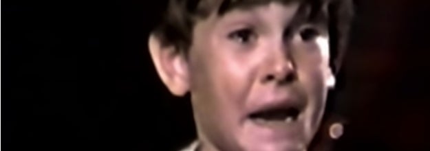 Elliot from E.T. crying, captioned,