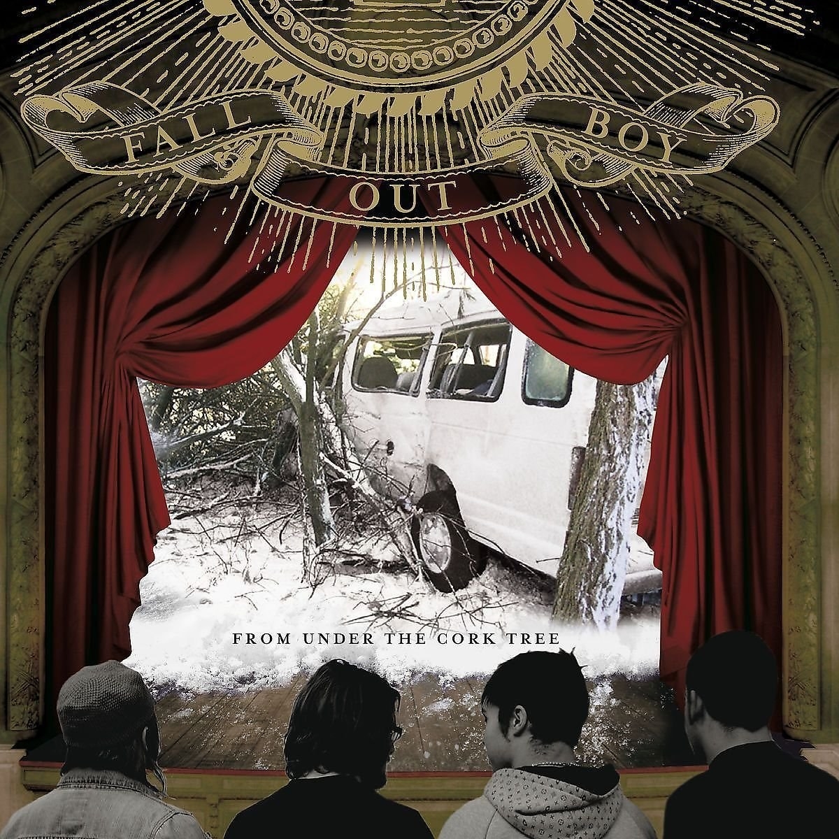 alternative album cover of From Under the Cork Tree showing the backs of people&#x27;s head as they face a stage