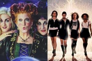 The witches from "Hocus Pocus" side-by-side with the witches from "The Craft"