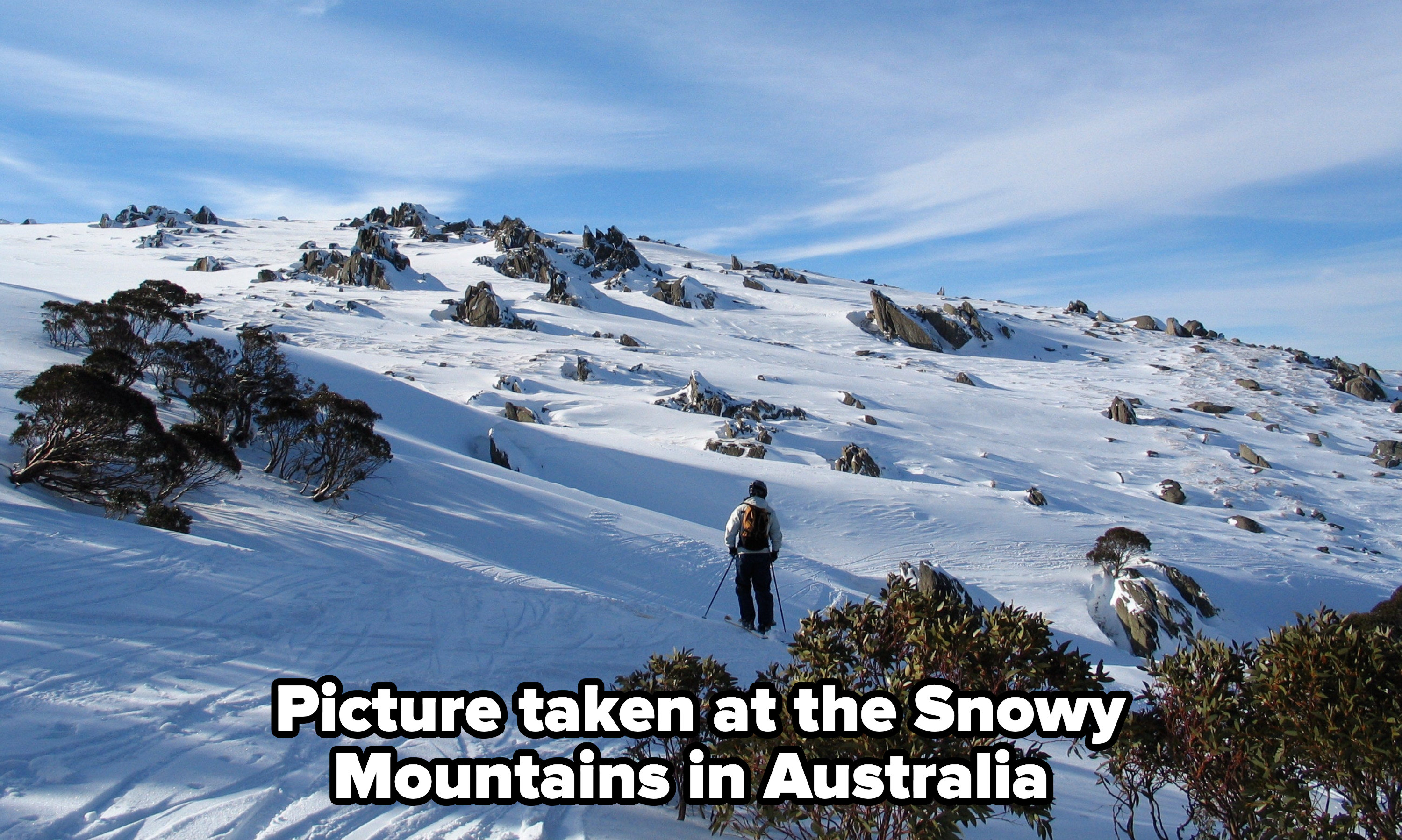 A picture of the Snowy Mountains in Australia