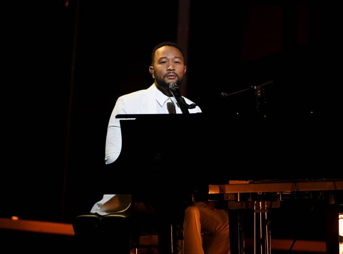 John Legend performs onstage at the 2020 Billboard Music Awards