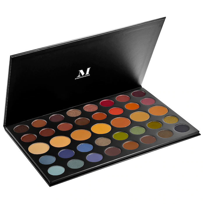 The Morphe eyeshadow palette that includes 40 shades, both sparkly and matte