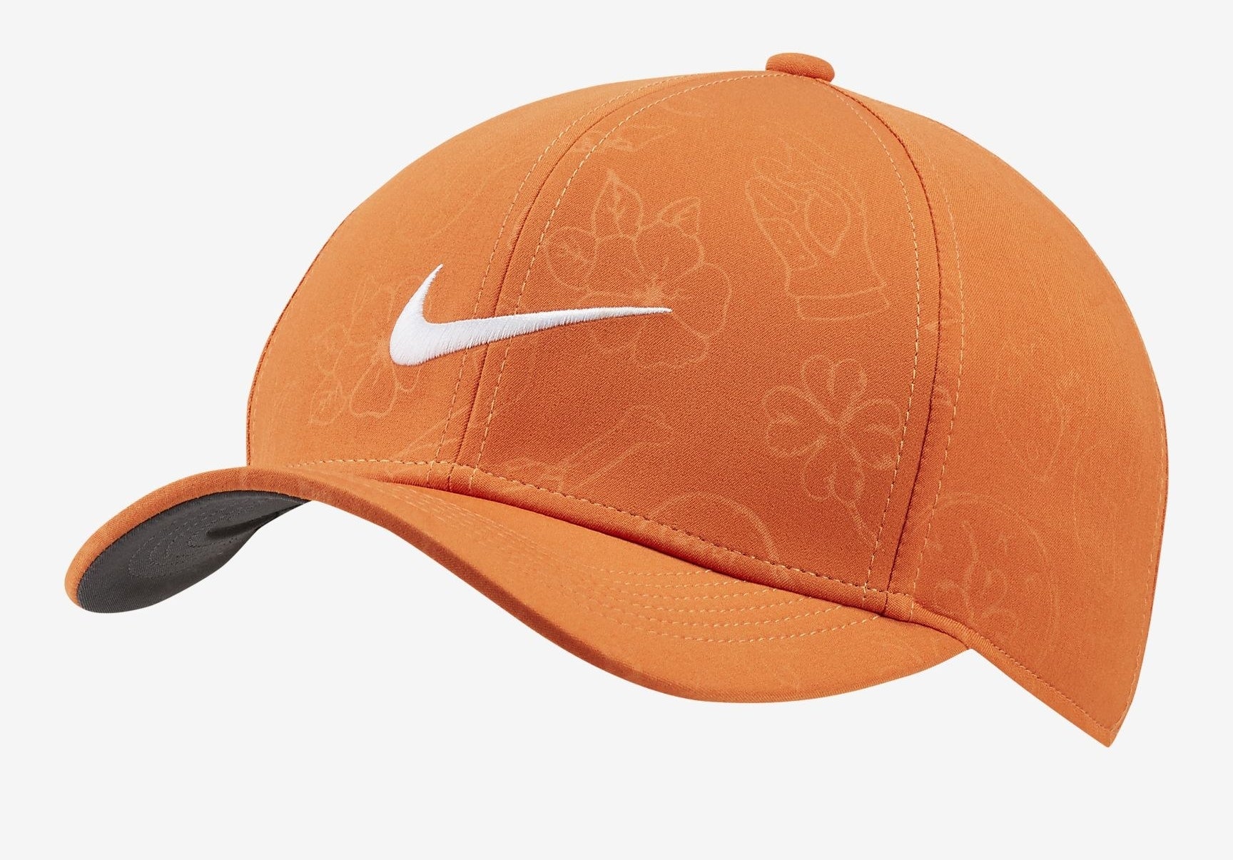 the orange tropical print hat