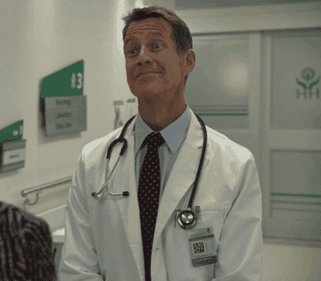 A doctor nodding.