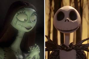 An image of Jack and Sally from Nightmare Before Christmas