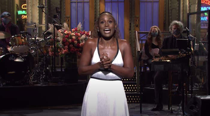 Issa Rae doing her monologue on &quot;SNL&quot;