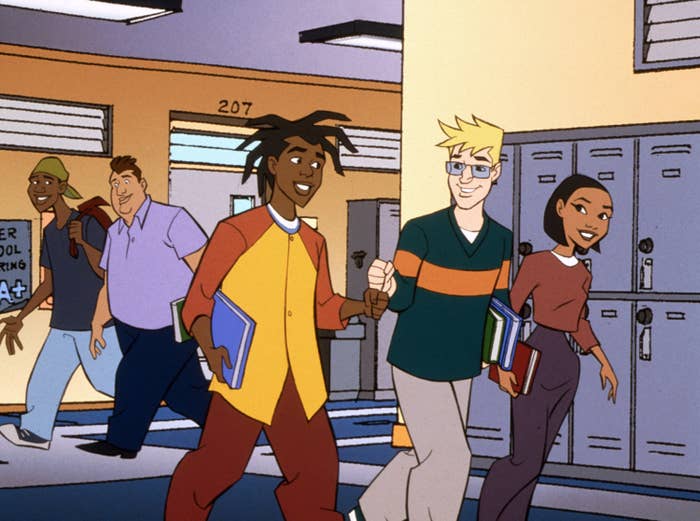 Virgil Hawkins and friends Richie and Daisy from the &quot;Static Shock&quot; TV series