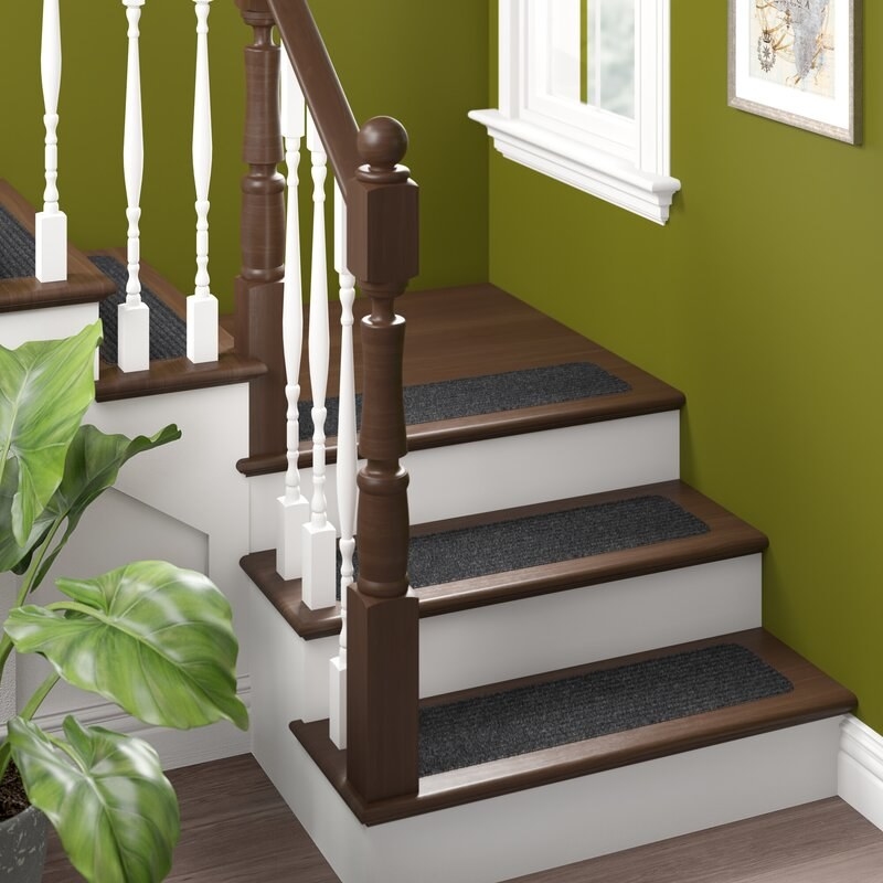 Gray stair treads