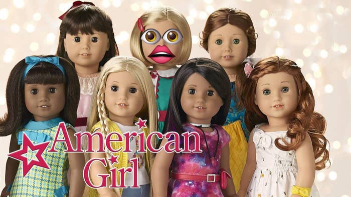 American Girl Dolls and one of them has realistic eyes and is probably alive or something