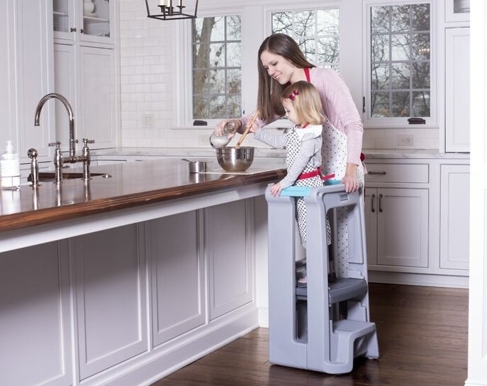 Models use the gray toddler tower