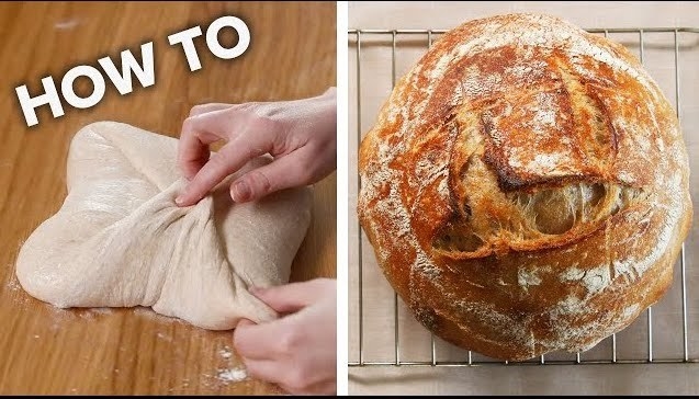 Making sourdough bread