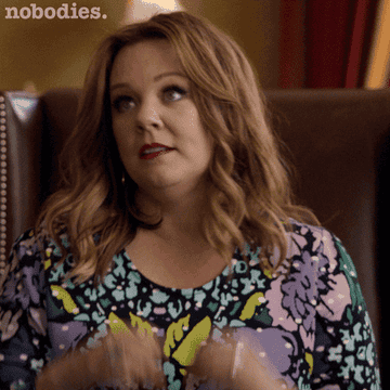 Melissa McCarthy from &quot;Nobodies&quot; forms a heart with her hands