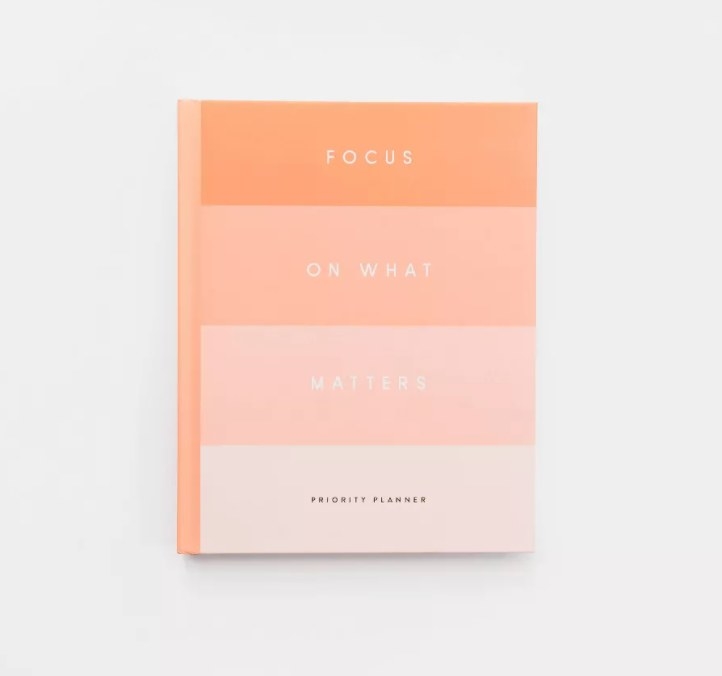 The peach-colored priority planner