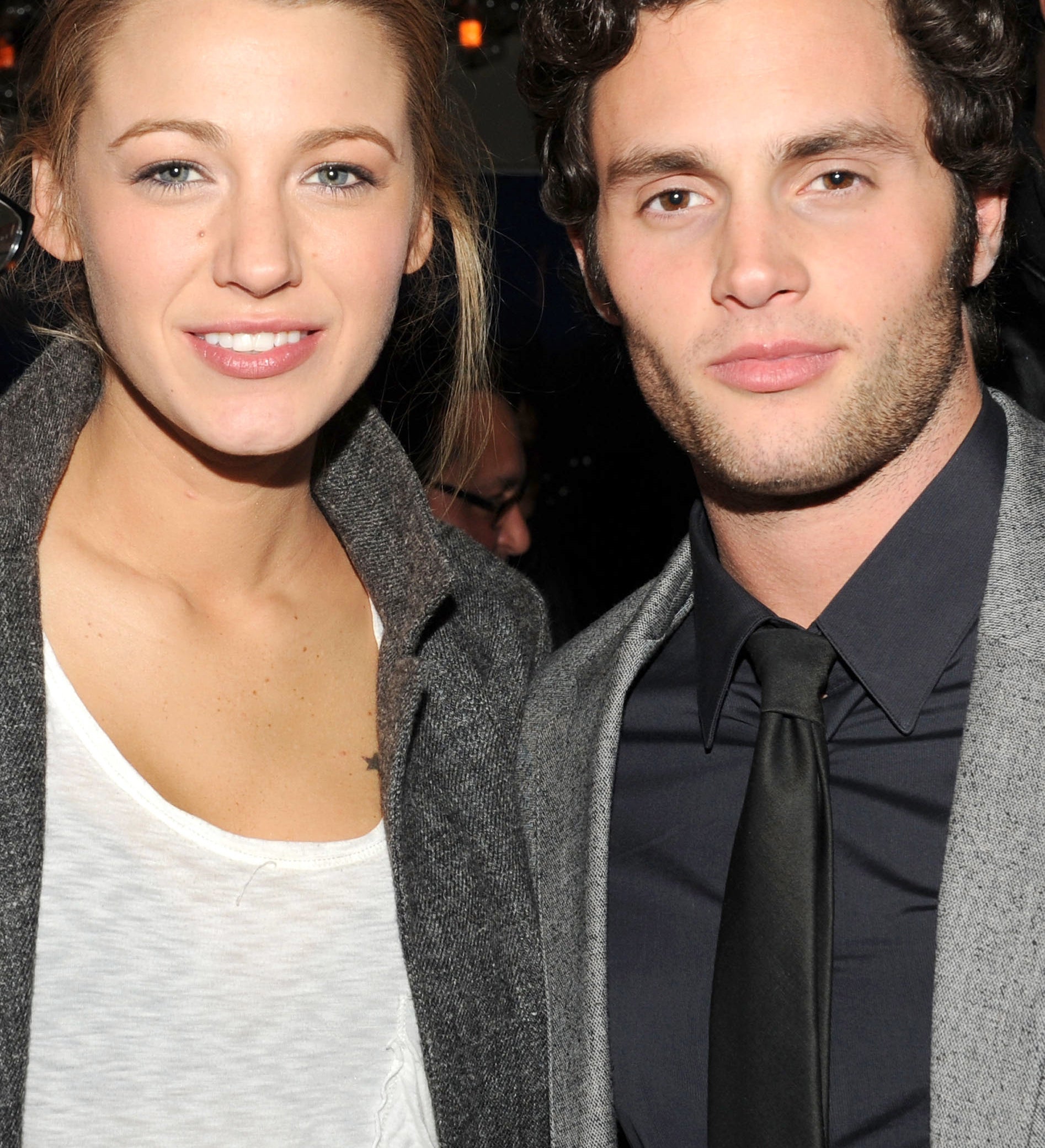 A photo of Blake Lively and Penn Badgley at event in 2010