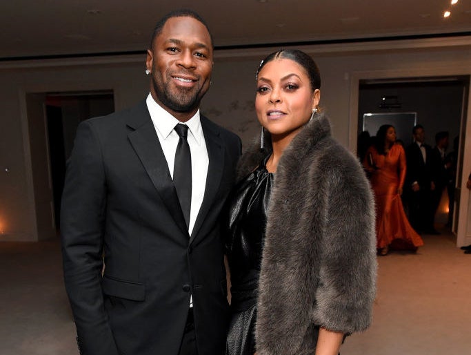 Kelvin Hayden and Taraji P. Henson attend Sean Combs 50th Birthday Bash