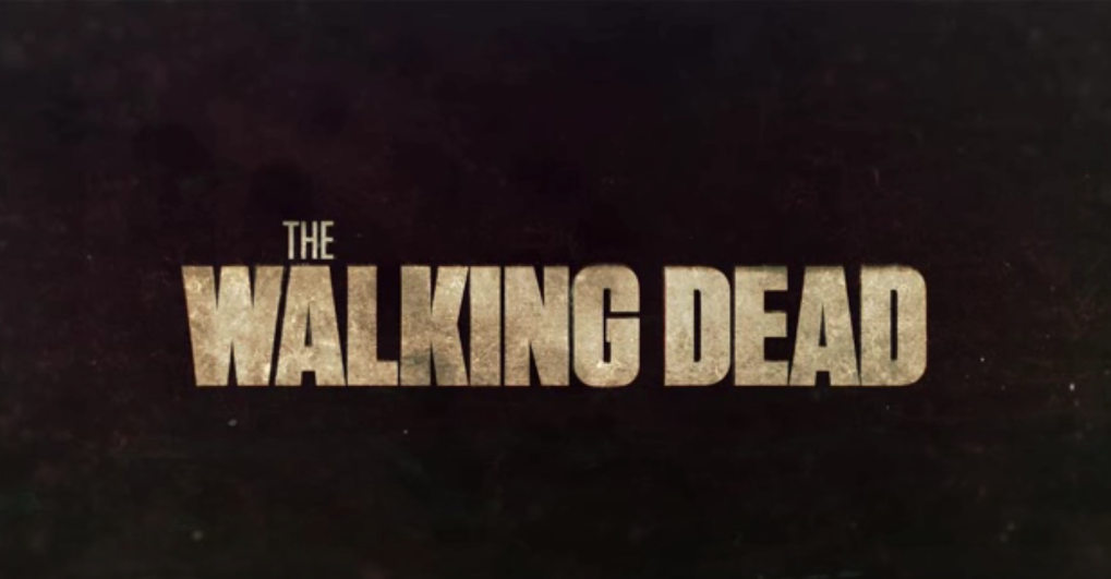 A screenshot of the logo for The Walking Dead taken from the intro